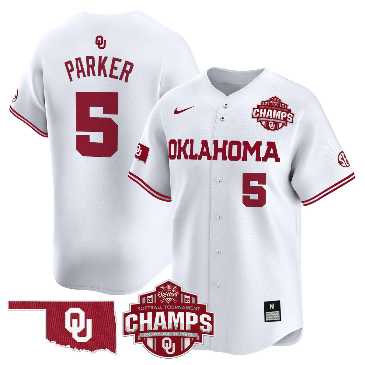OS 2025 SEC Softball Conference Tournament Champions Patch Vapor Premier Limited Jersey - Stitched