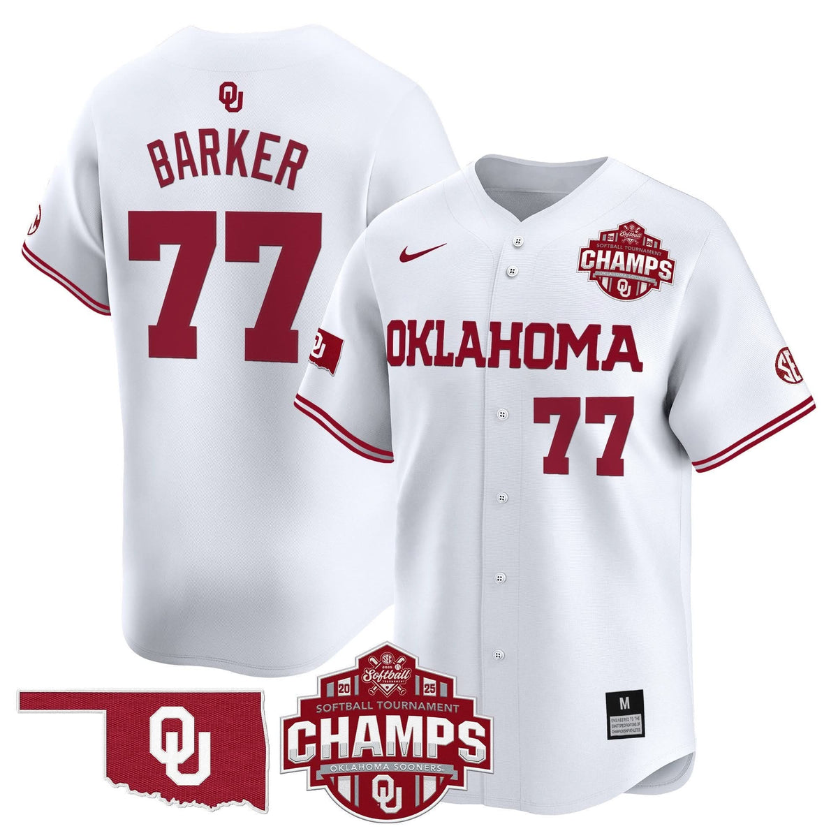 OS 2025 SEC Softball Conference Tournament Champions Patch Vapor Premier Limited Jersey - Stitched