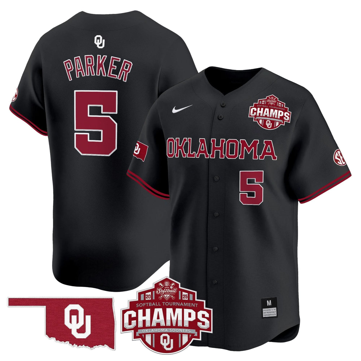 OS 2025 SEC Softball Conference Tournament Champions Patch Vapor Premier Limited Jersey - Stitched