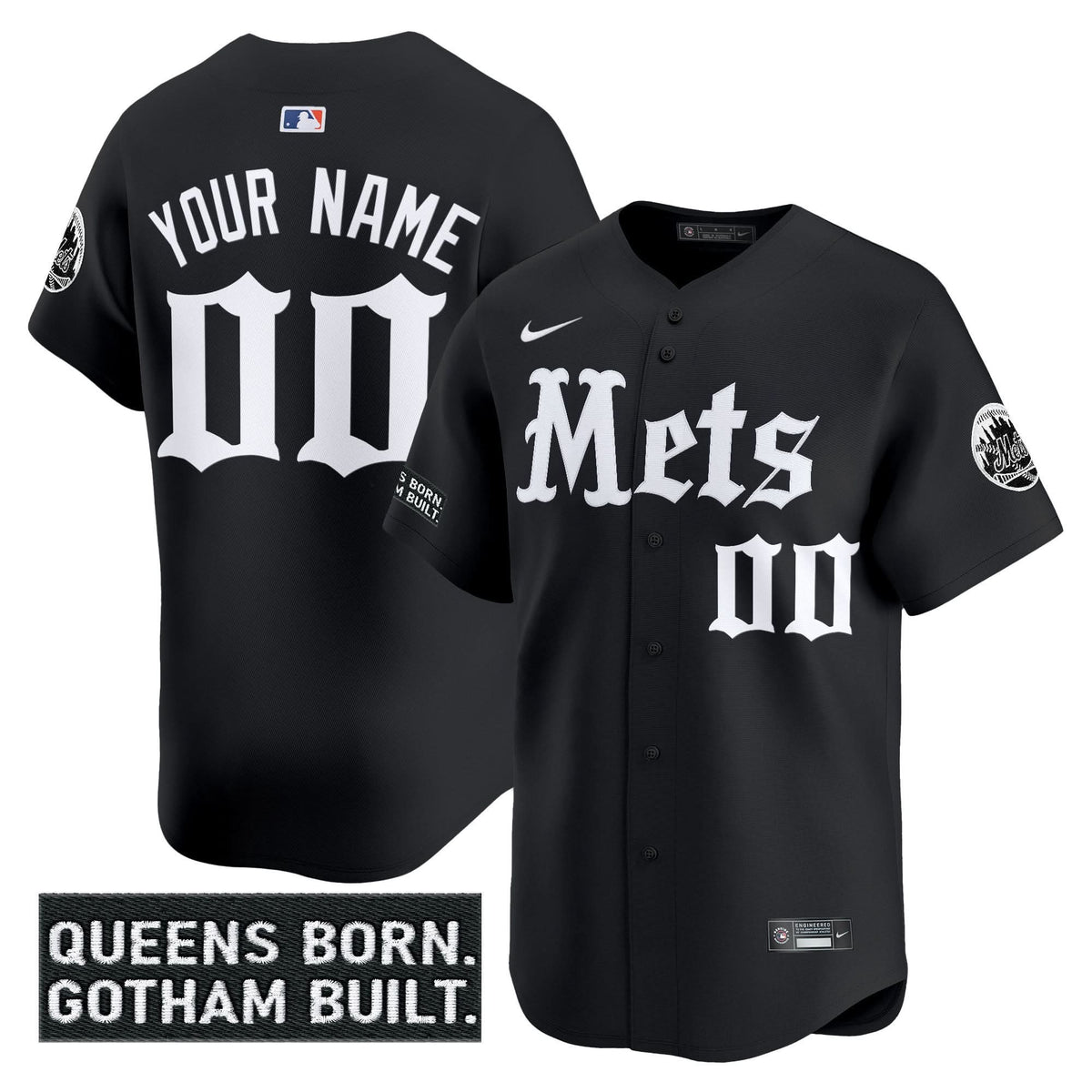 NYM 'Gotham Gothic Edition' Vapor Premier Limited Custom Jersey - Stitched