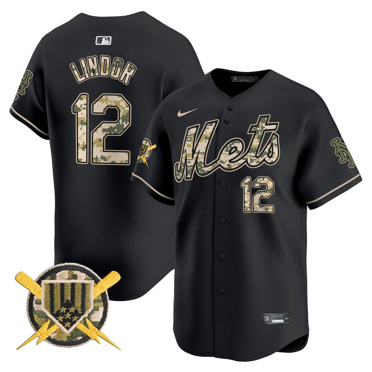 NYM Armed Forces Day Vapor Premier Limited Jersey - Stitched