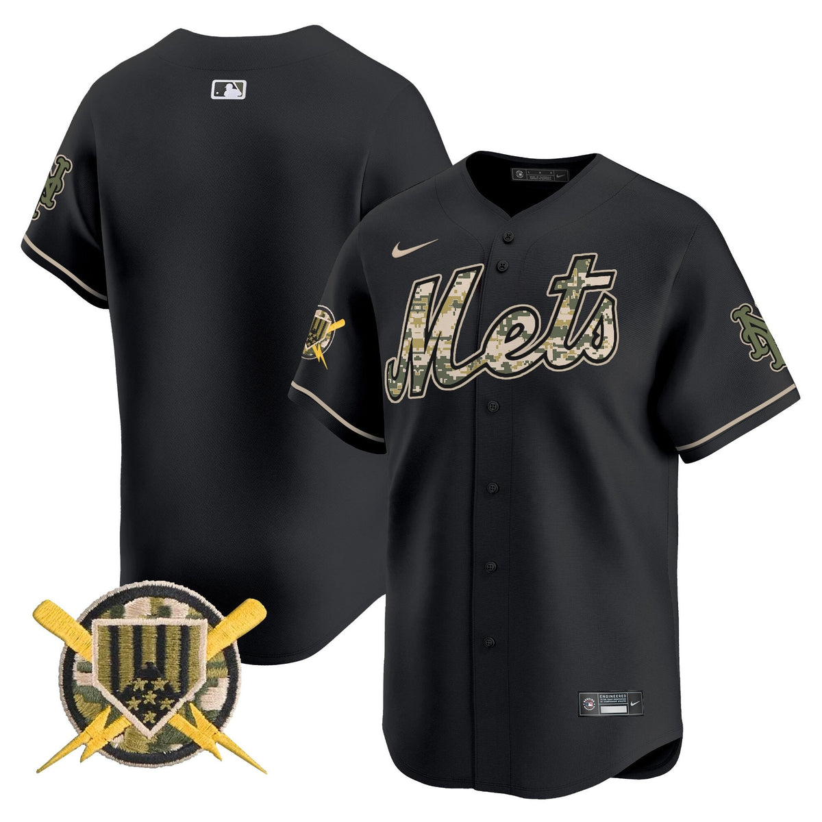 NYM Armed Forces Day Vapor Premier Limited Jersey - Stitched