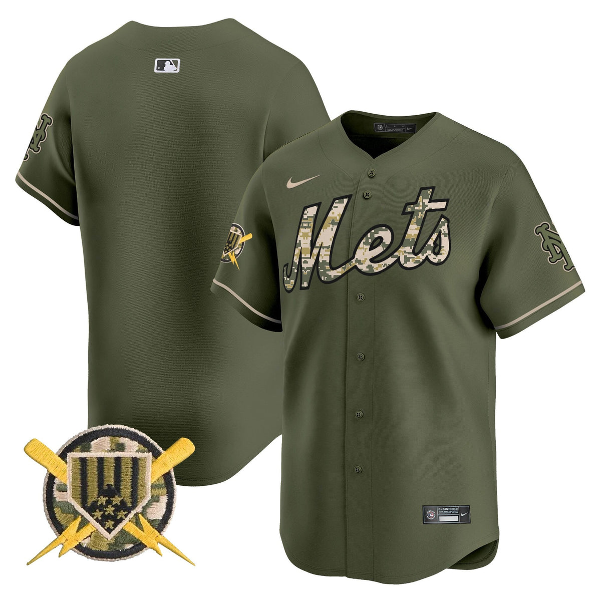 NYM Armed Forces Day Vapor Premier Limited Jersey - Stitched