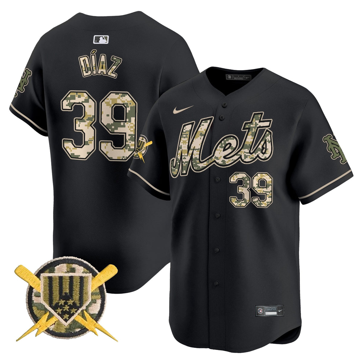 NYM Armed Forces Day Vapor Premier Limited Jersey - Stitched