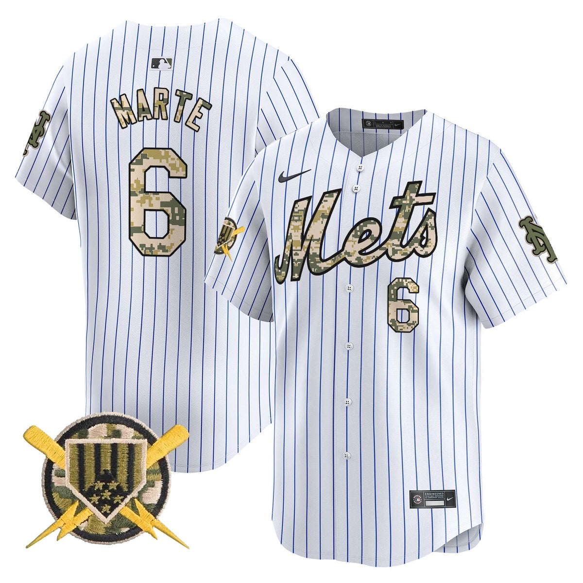 NYM Armed Forces Day Vapor Premier Limited Jersey - Stitched