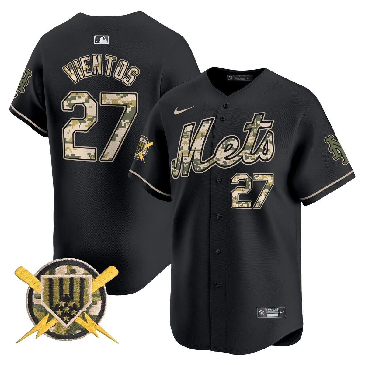 NYM Armed Forces Day Vapor Premier Limited Jersey - Stitched