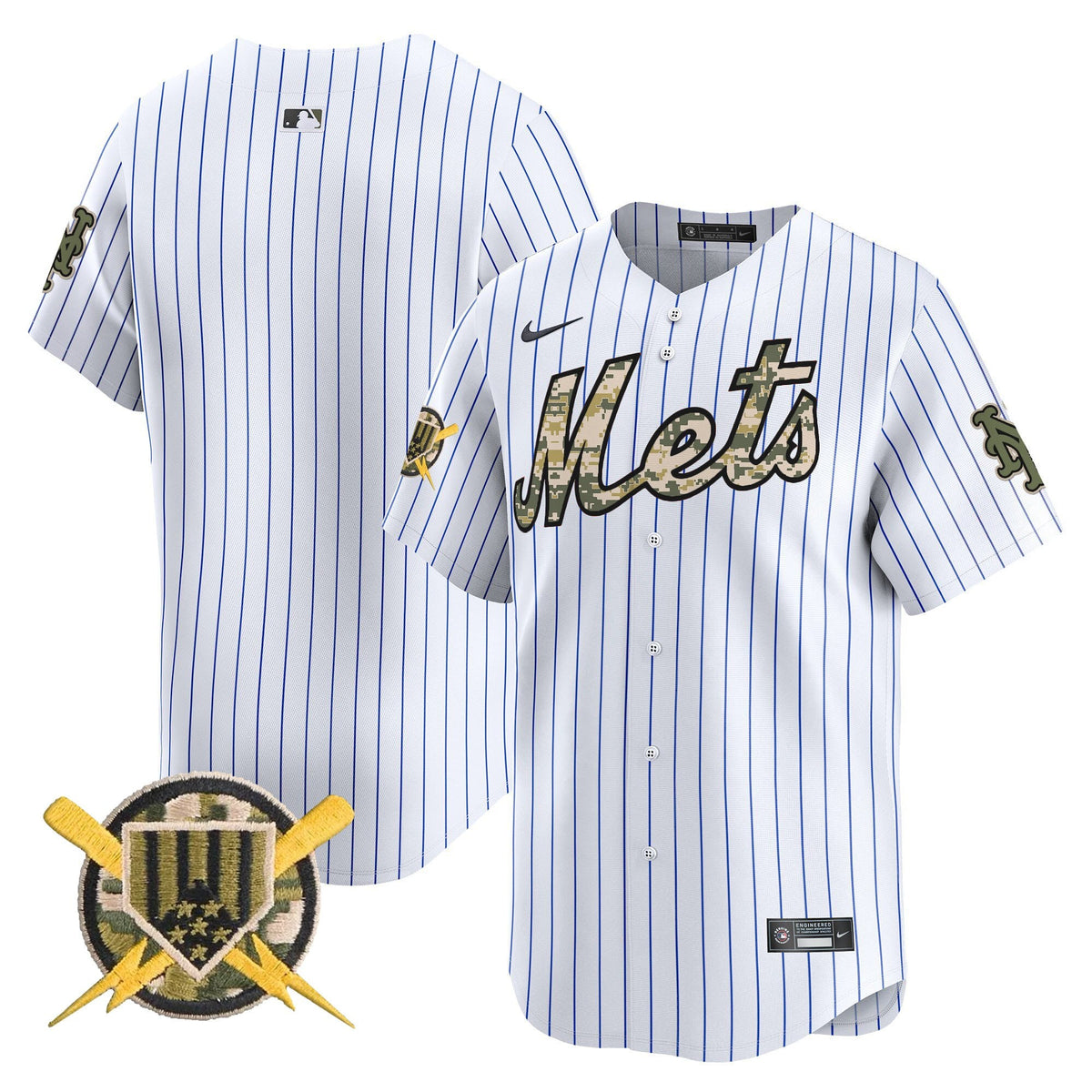 NYM Armed Forces Day Vapor Premier Limited Jersey - Stitched