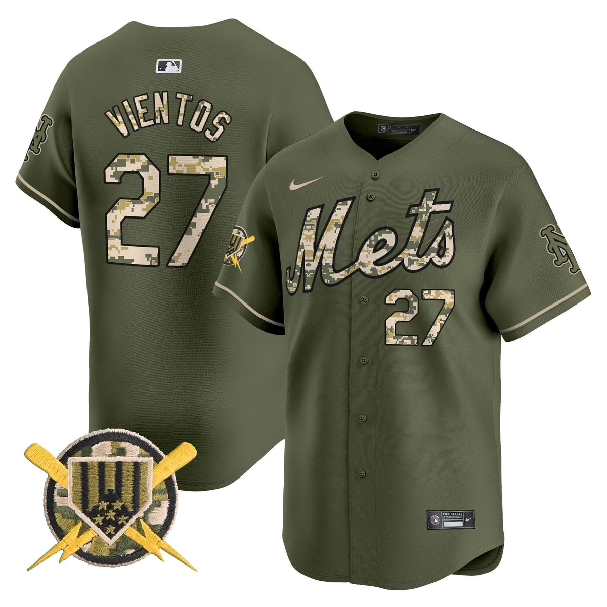 NYM Armed Forces Day Vapor Premier Limited Jersey - Stitched