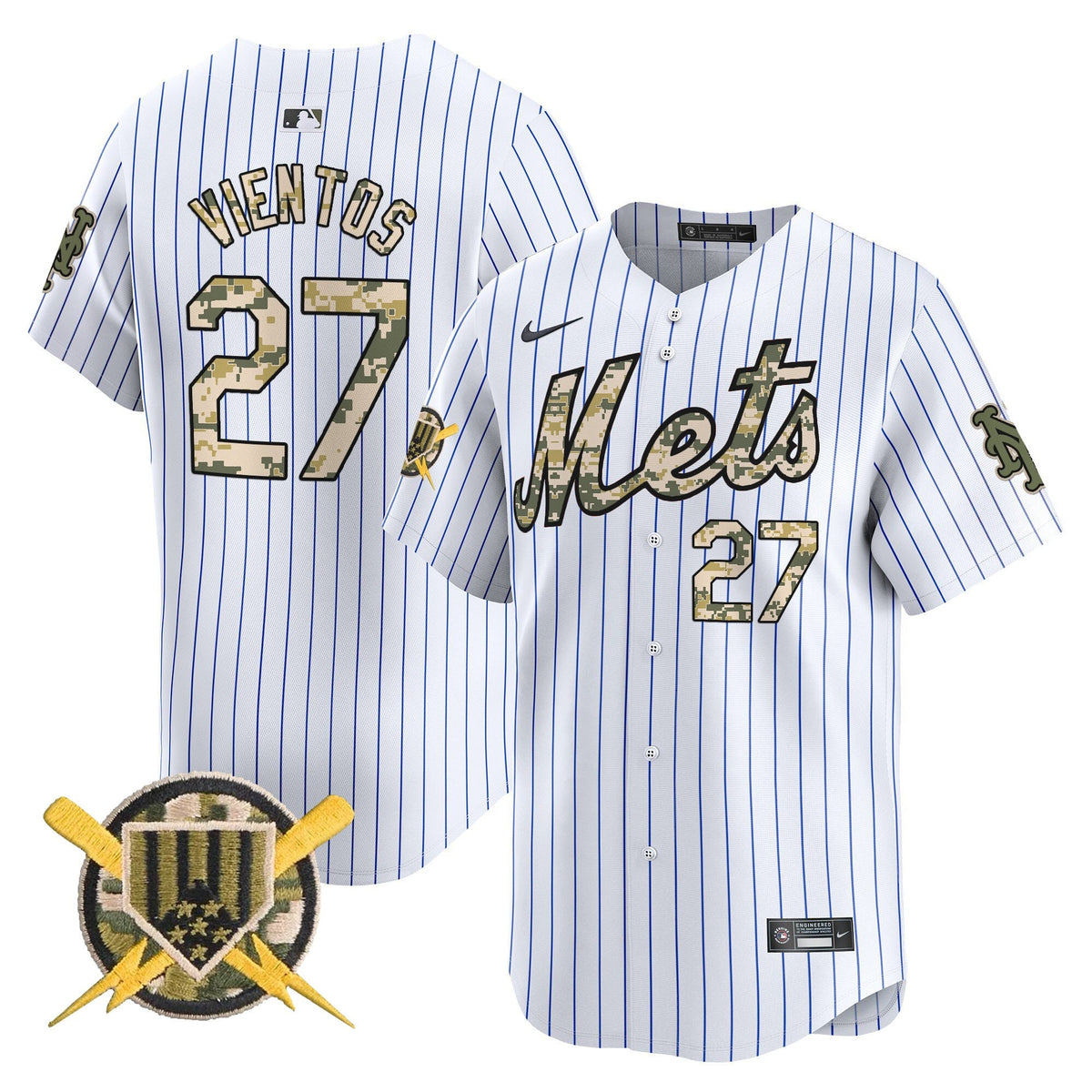 NYM Armed Forces Day Vapor Premier Limited Jersey - Stitched