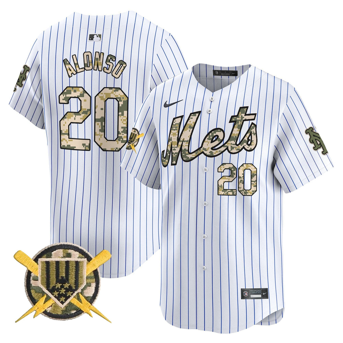 NYM Armed Forces Day Vapor Premier Limited Jersey - Stitched
