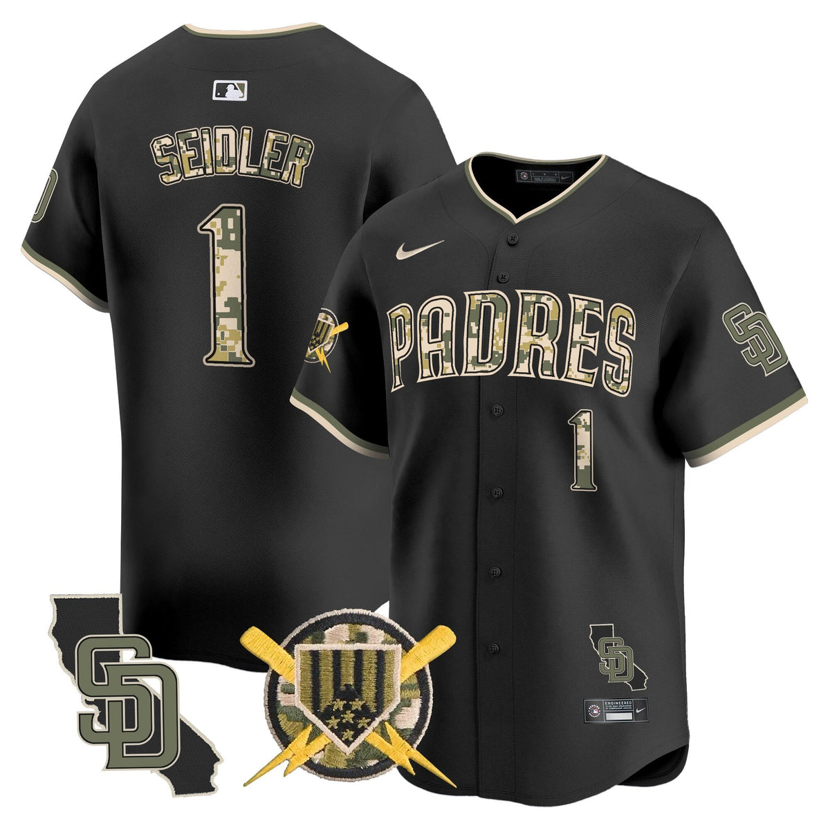SD Armed Forces Day Vapor Premier Limited Jersey - Stitched