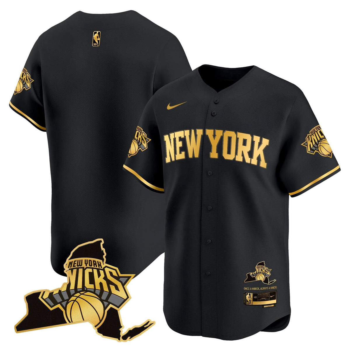 NYK Vapor Baseball Jersey - Stitched