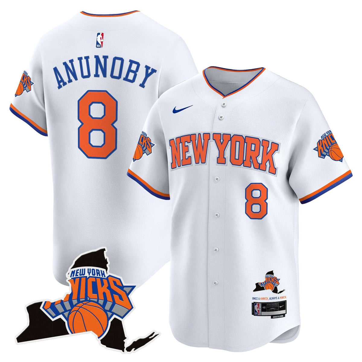 NYK Vapor Baseball Jersey - Stitched
