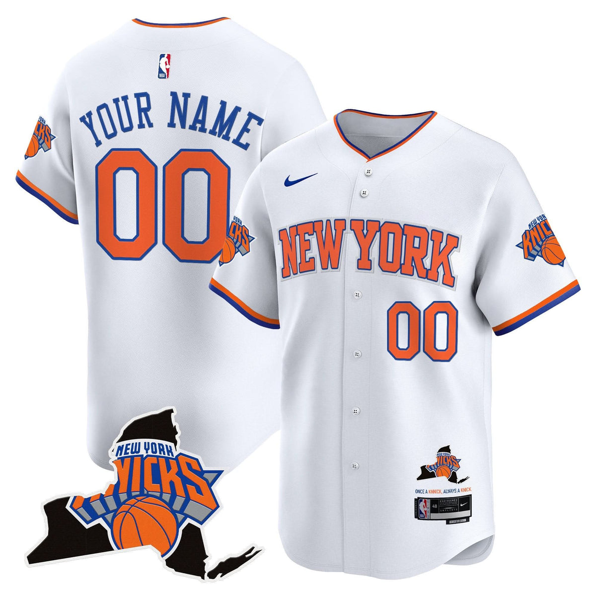 NYK Vapor Baseball Custom Jersey - Stitched
