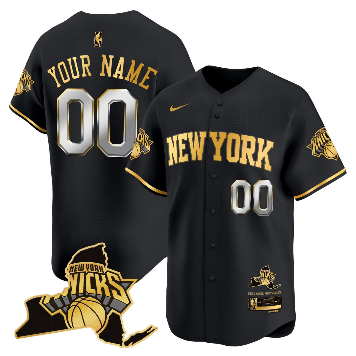 NYK Vapor Baseball Custom Jersey - Stitched