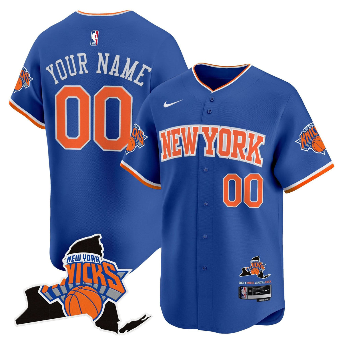 NYK Vapor Baseball Custom Jersey - Stitched