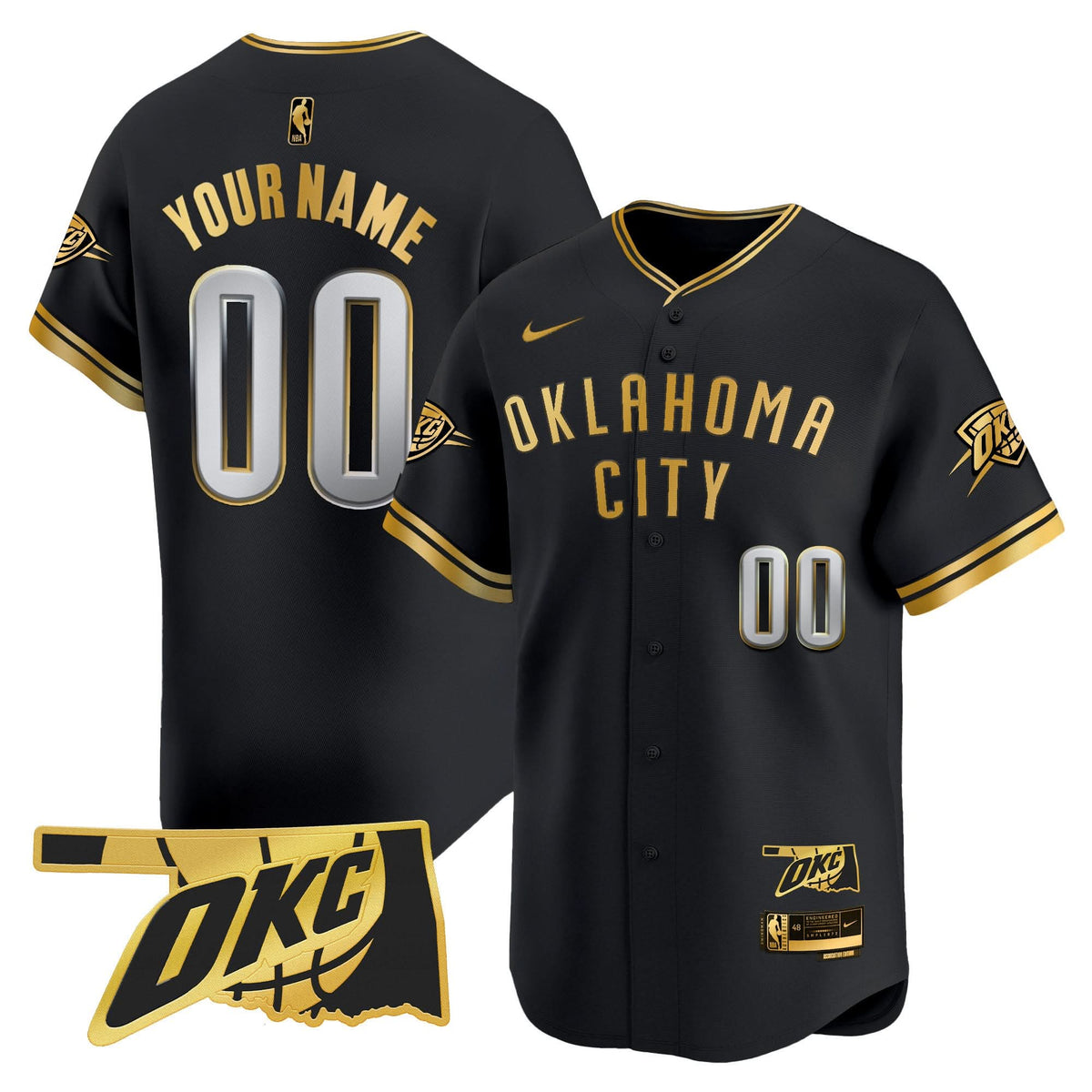 OKC Vapor Baseball Custom Jersey - Stitched