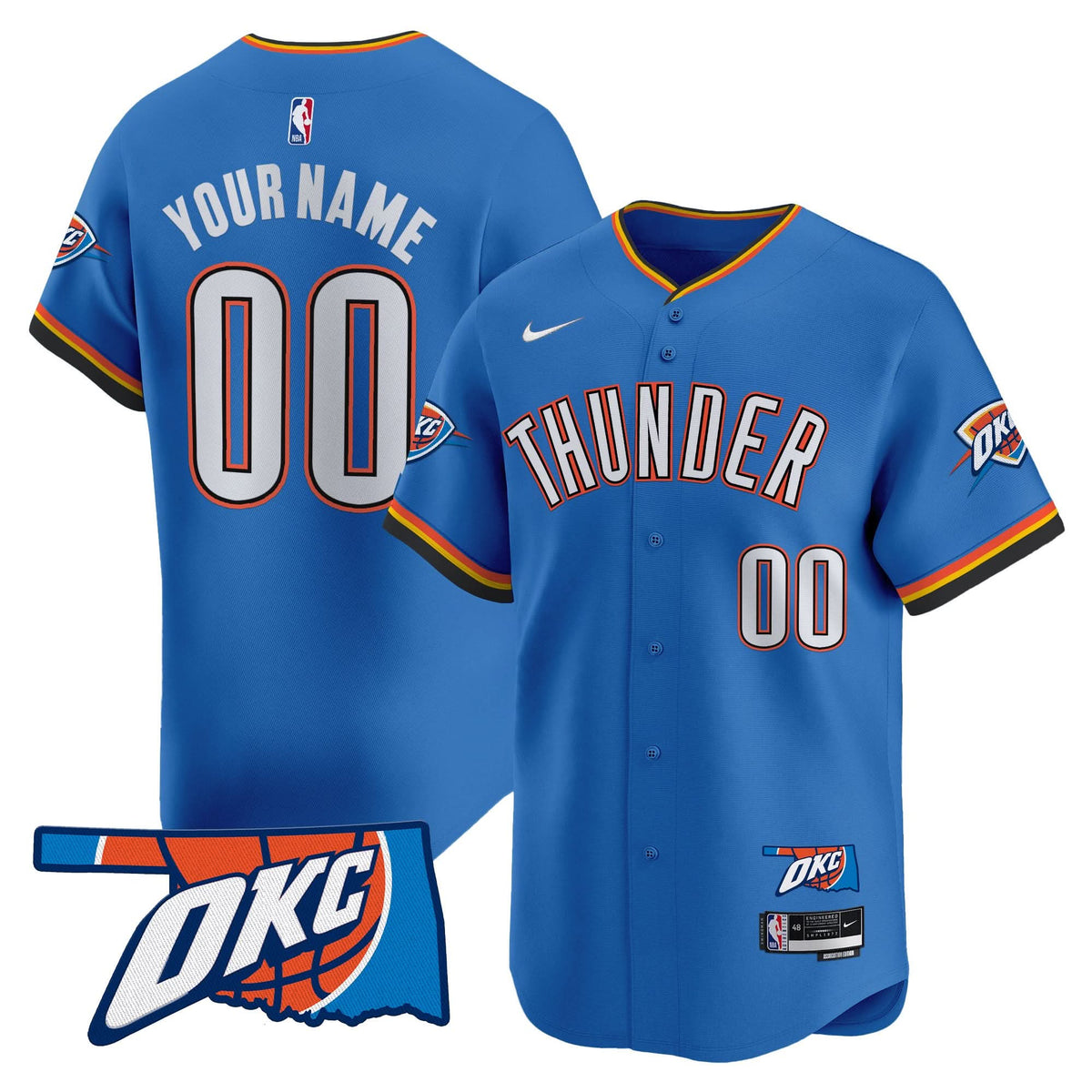 OKC Vapor Baseball Custom Jersey - Stitched