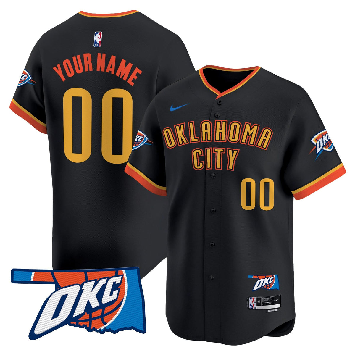 OKC Vapor Baseball Custom Jersey - Stitched