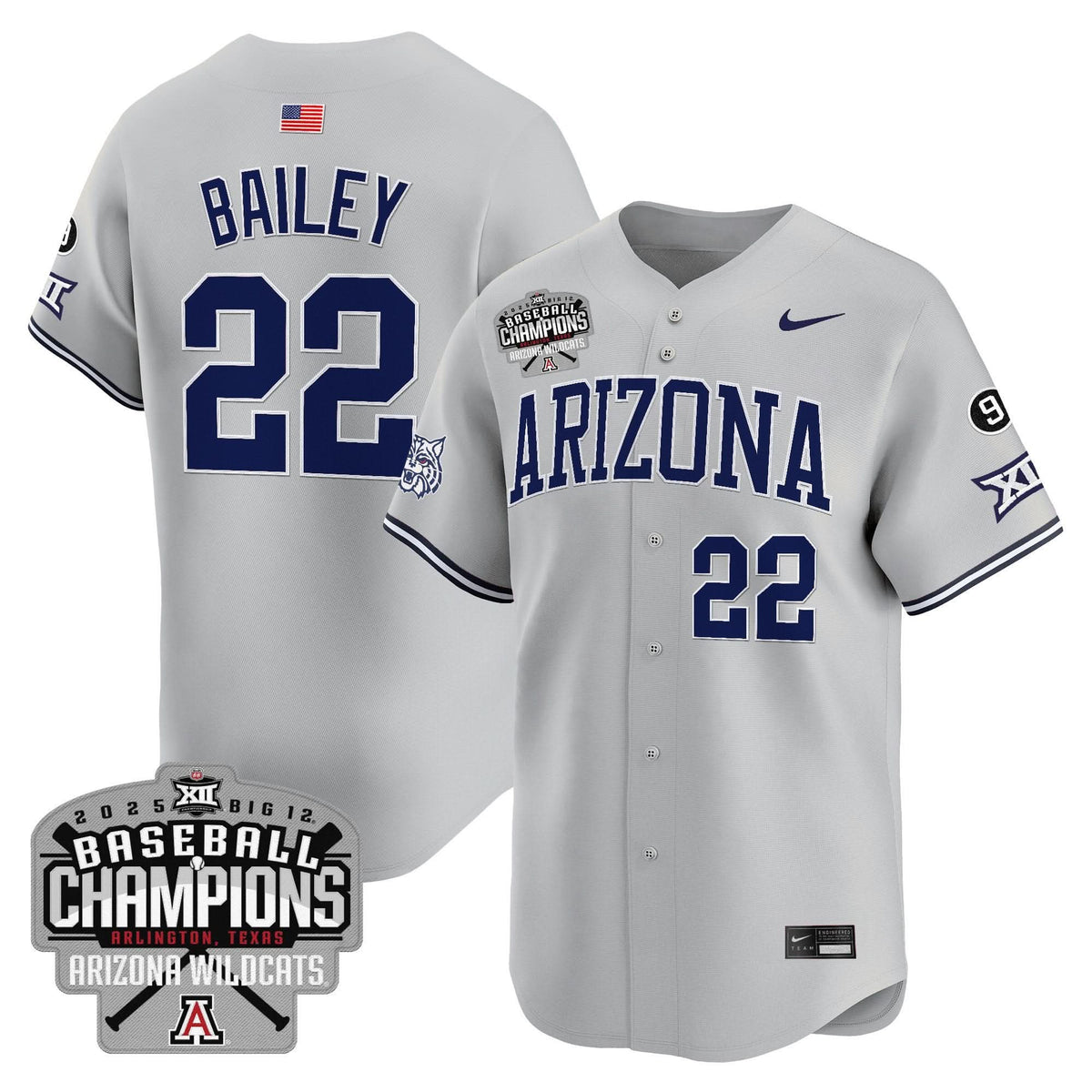 ARIZ 2025 Big 12 Champions Vapor Premier Limited Jersey