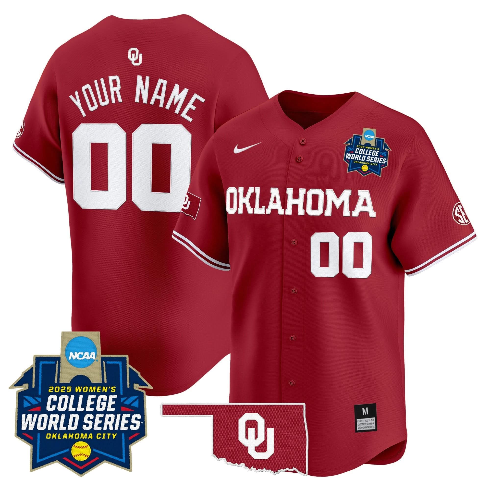 OS Softball 2025 World Series (WCWS) Vapor Premier Limited Custom Jersey - Stitched
