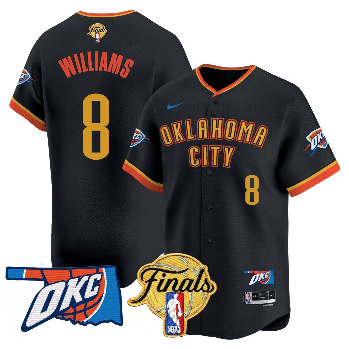 OKC Baseball Jersey - Final Patch - Stitched