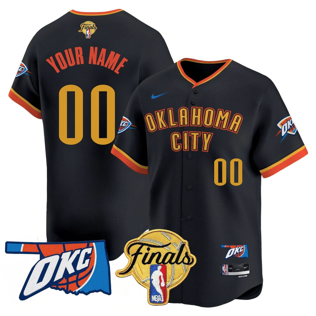OKC Baseball Custom Jersey - Final Patch - Stitched