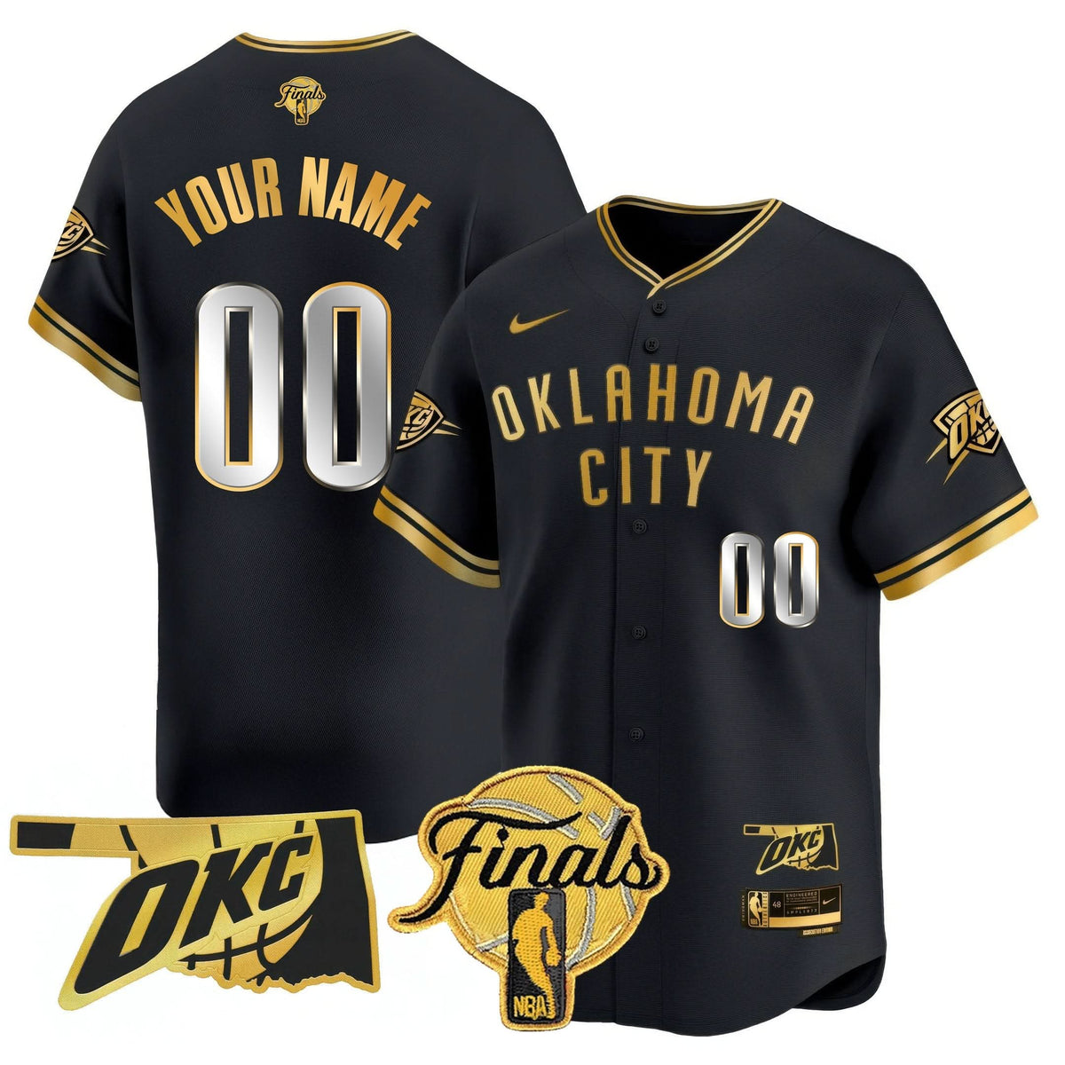 OKC Baseball Custom Jersey - Final Patch - Stitched