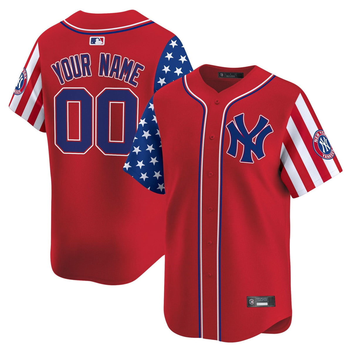 NYY 2025 Independence Day Vapor Premier Limited Custom Jersey - Stitched