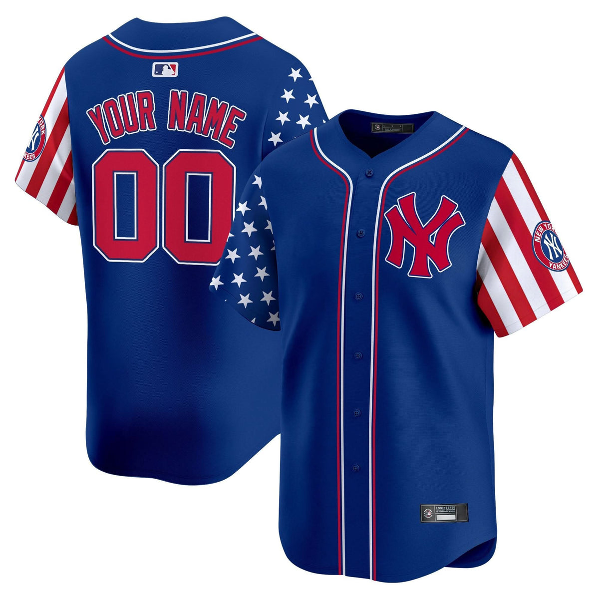 NYY 2025 Independence Day Vapor Premier Limited Custom Jersey - Stitched
