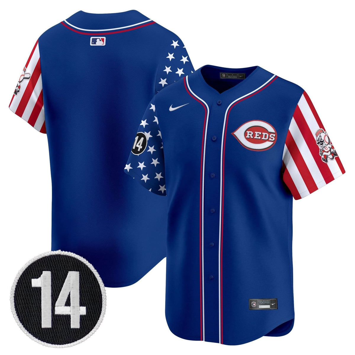 CR 2025 Independence Day Vapor Premier Limited Jersey - Pete Rose Patch - Stitched