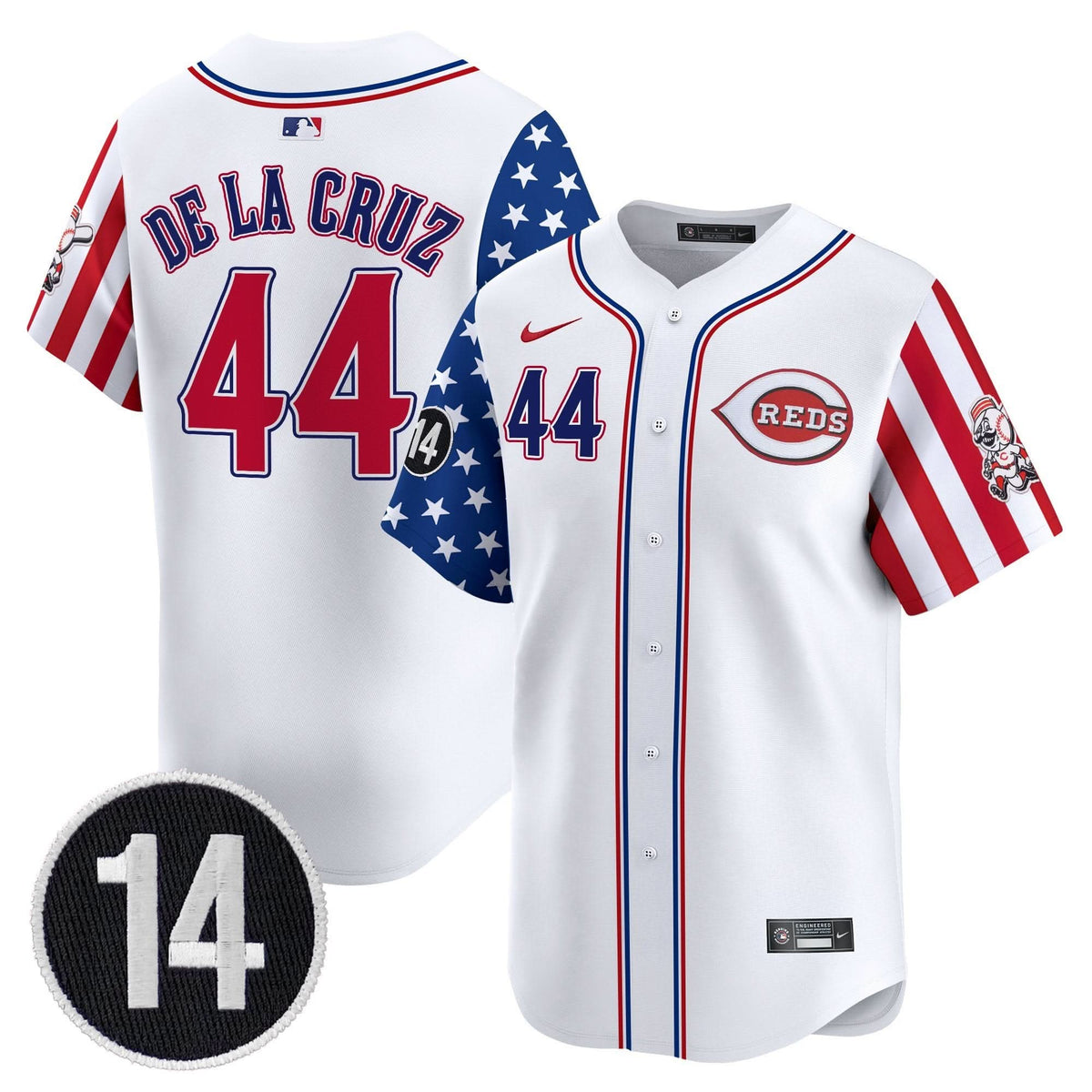 CR 2025 Independence Day Vapor Premier Limited Jersey - Pete Rose Patch - Stitched