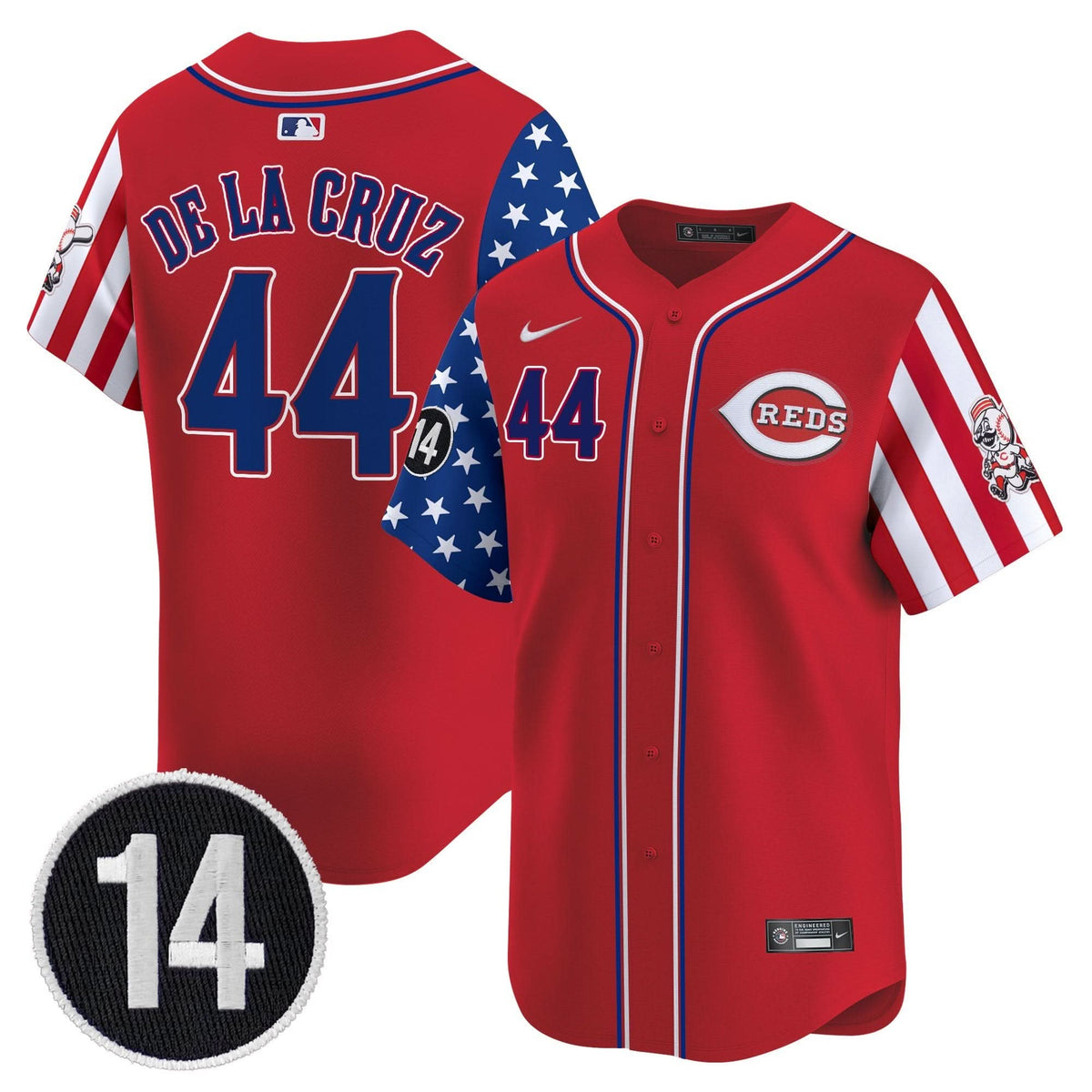 CR 2025 Independence Day Vapor Premier Limited Jersey - Pete Rose Patch - Stitched