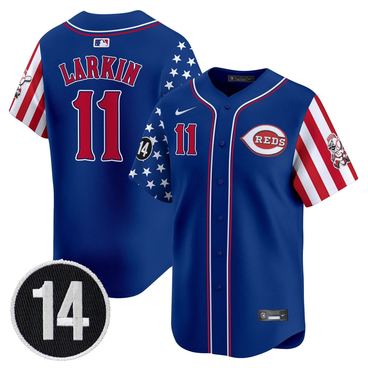 CR 2025 Independence Day Vapor Premier Limited Jersey - Pete Rose Patch - Stitched