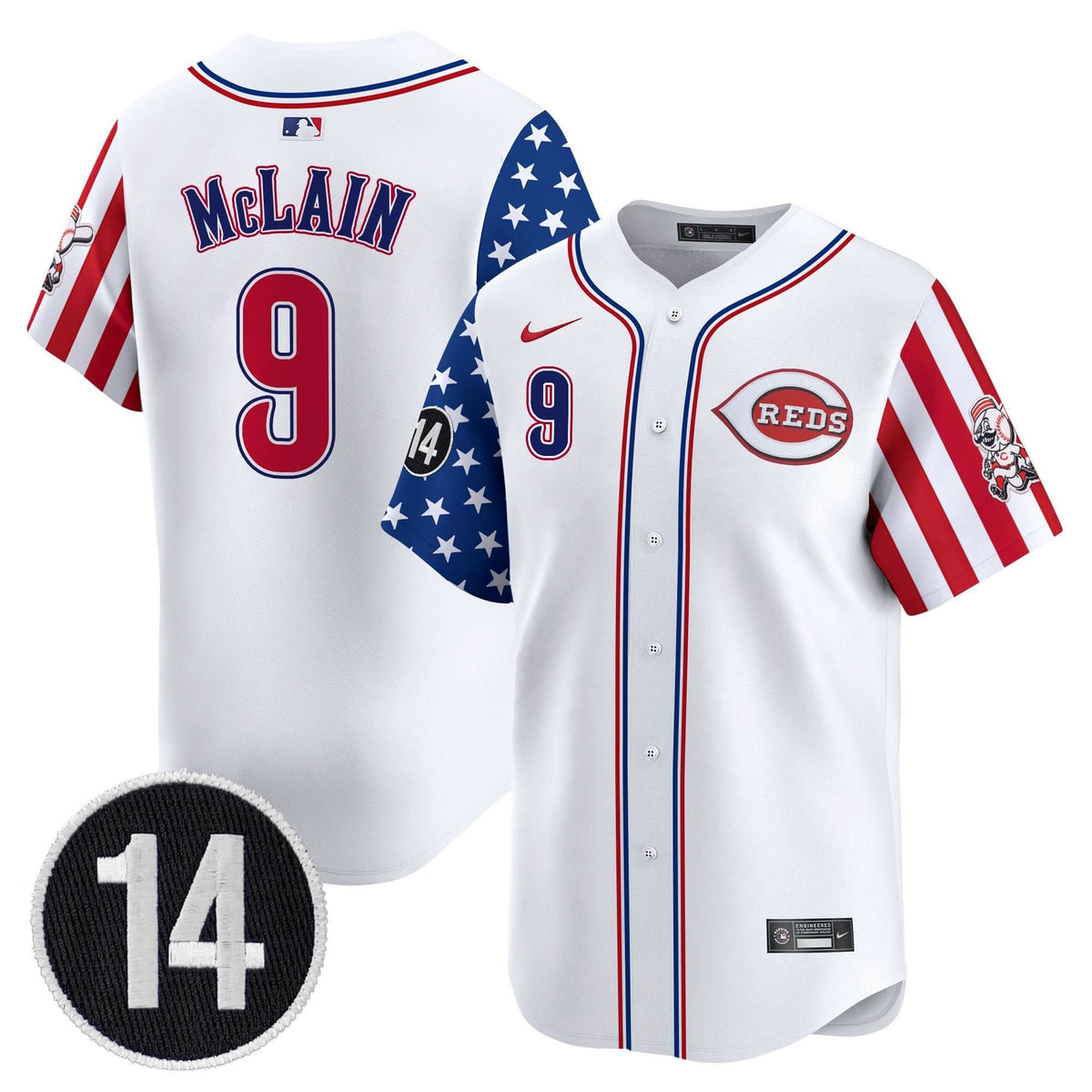 CR 2025 Independence Day Vapor Premier Limited Jersey - Pete Rose Patch - Stitched