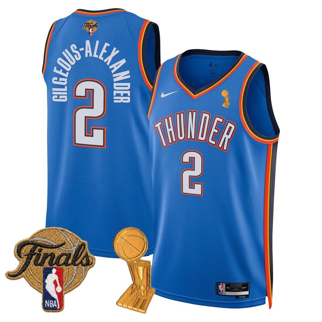OKC Thunder 24/25 Jersey - Trophy + Final Patch -  Stitched