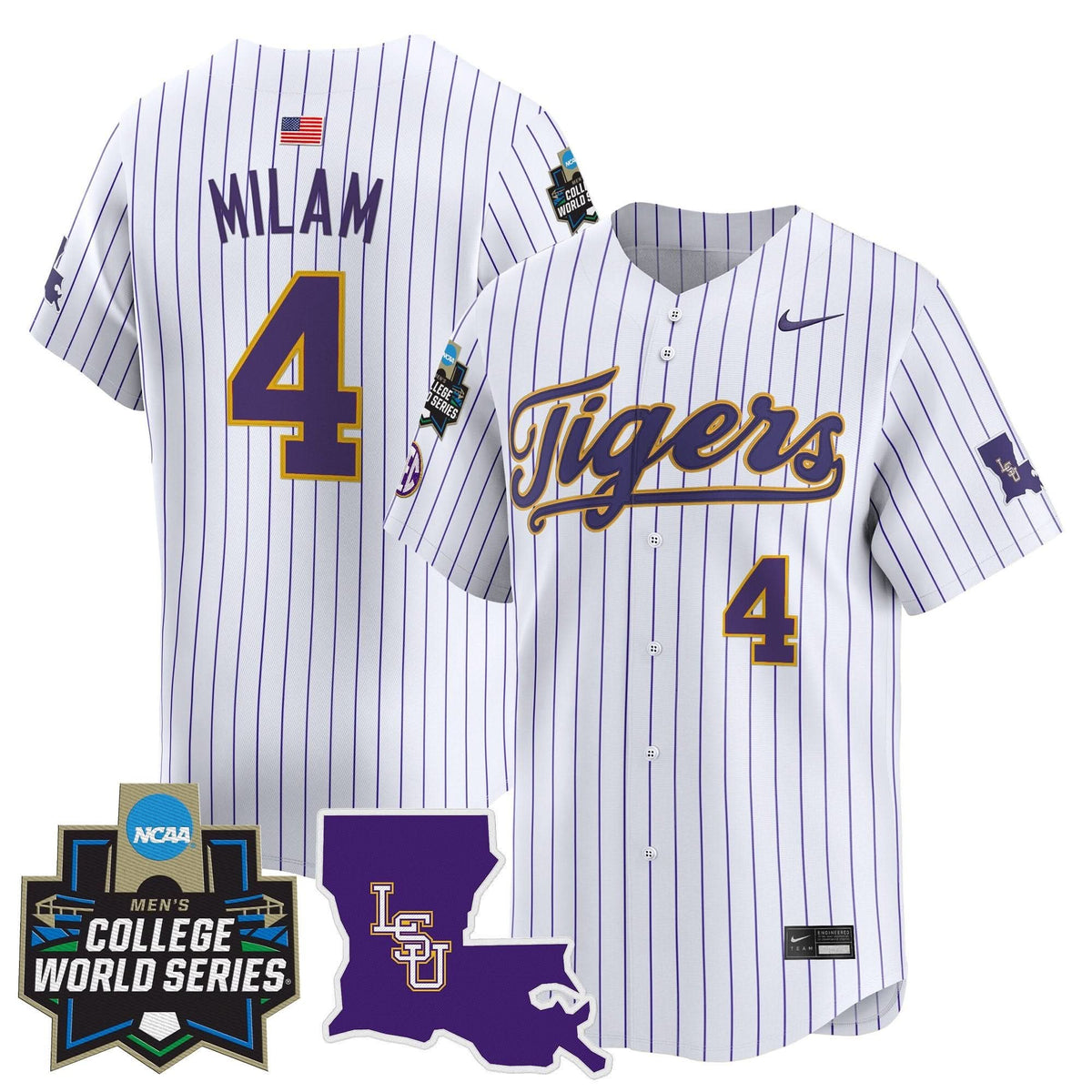 LSU 2025 World Series Vapor Premier Limited Jersey - Stitched