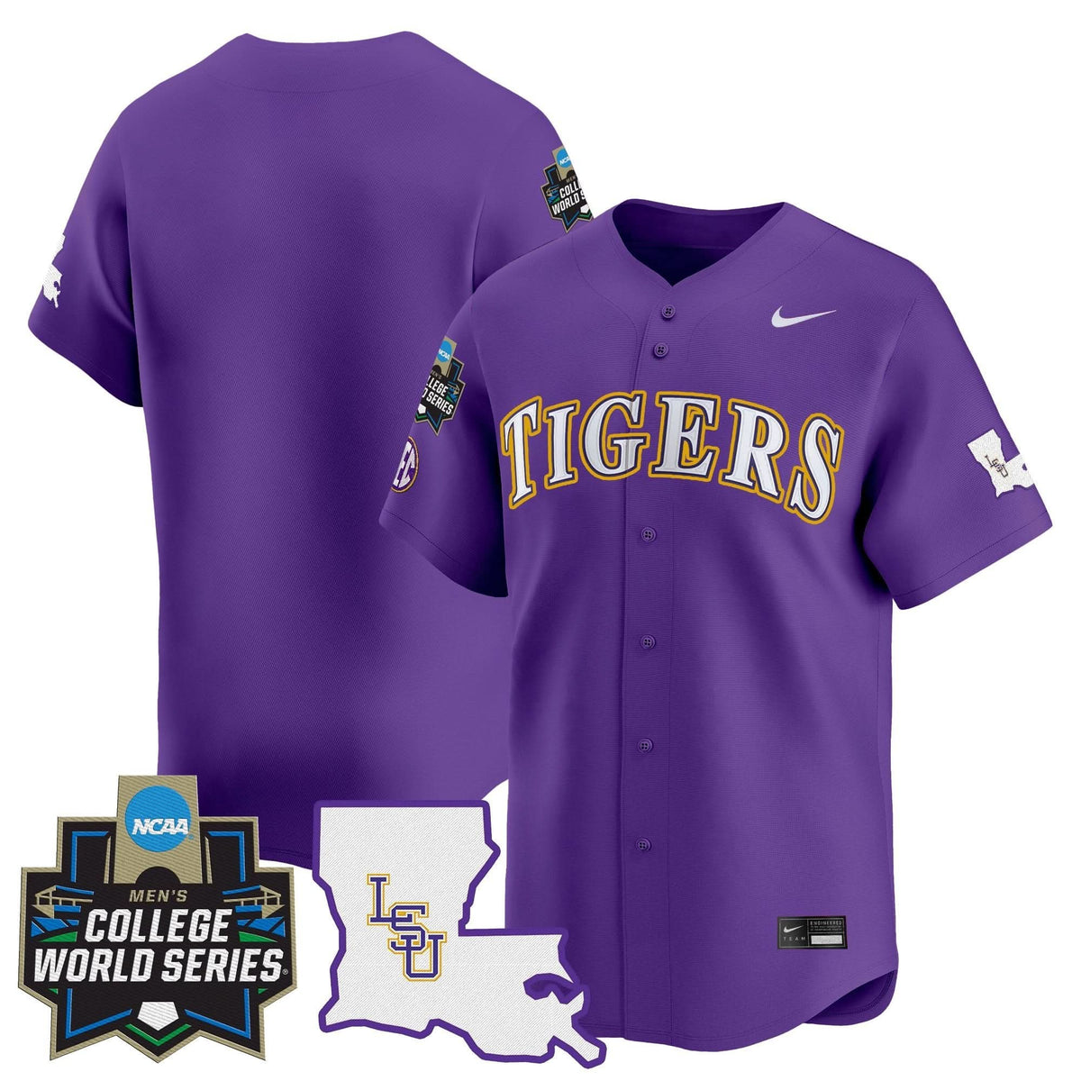 LSU 2025 World Series Vapor Premier Limited Jersey - Stitched