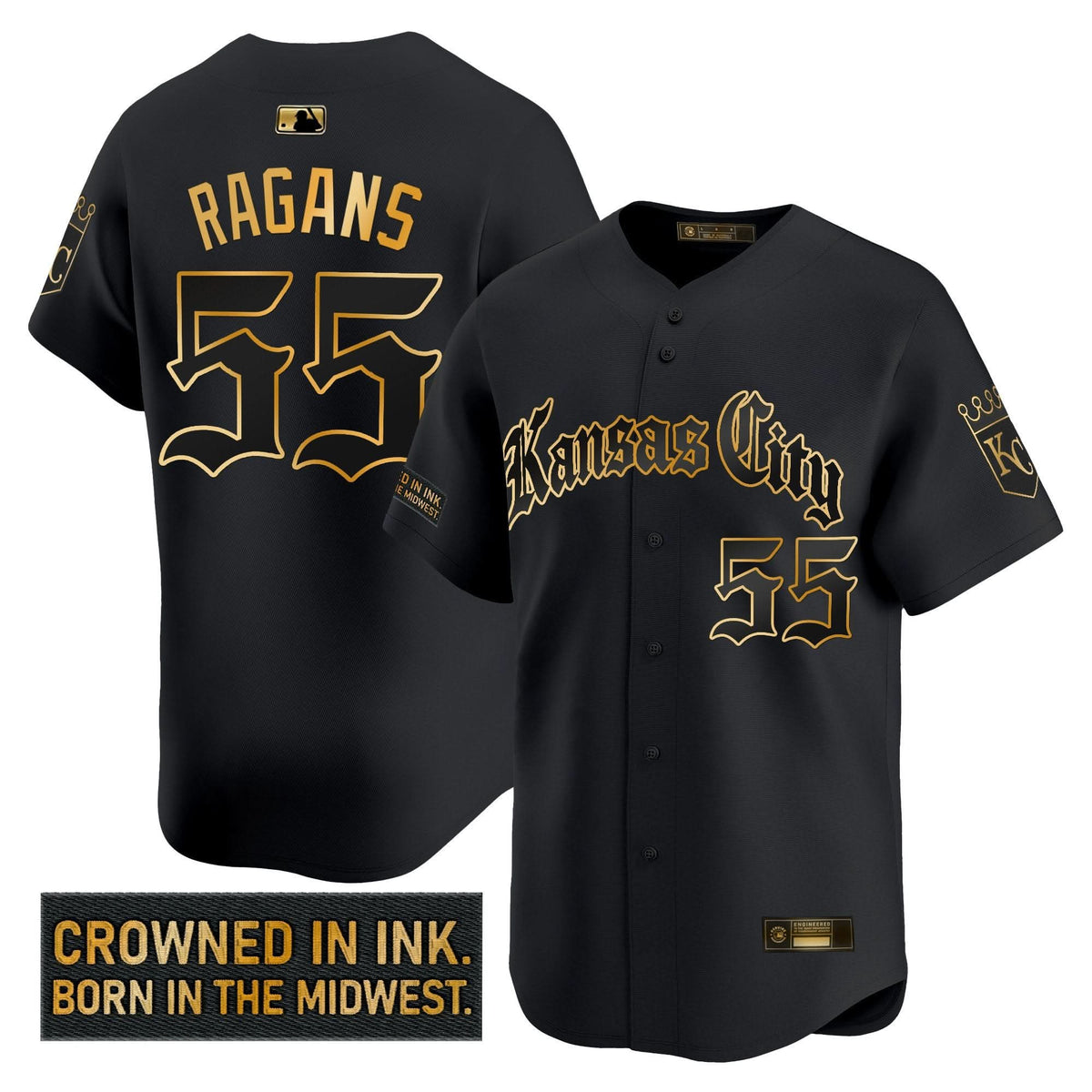 KCR 'Gothic Crown Edition' Gold Vapor Premier Limited Jersey - Stitched
