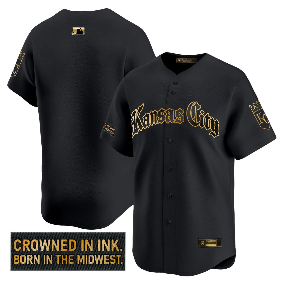 KCR 'Gothic Crown Edition' Gold Vapor Premier Limited Jersey - Stitched