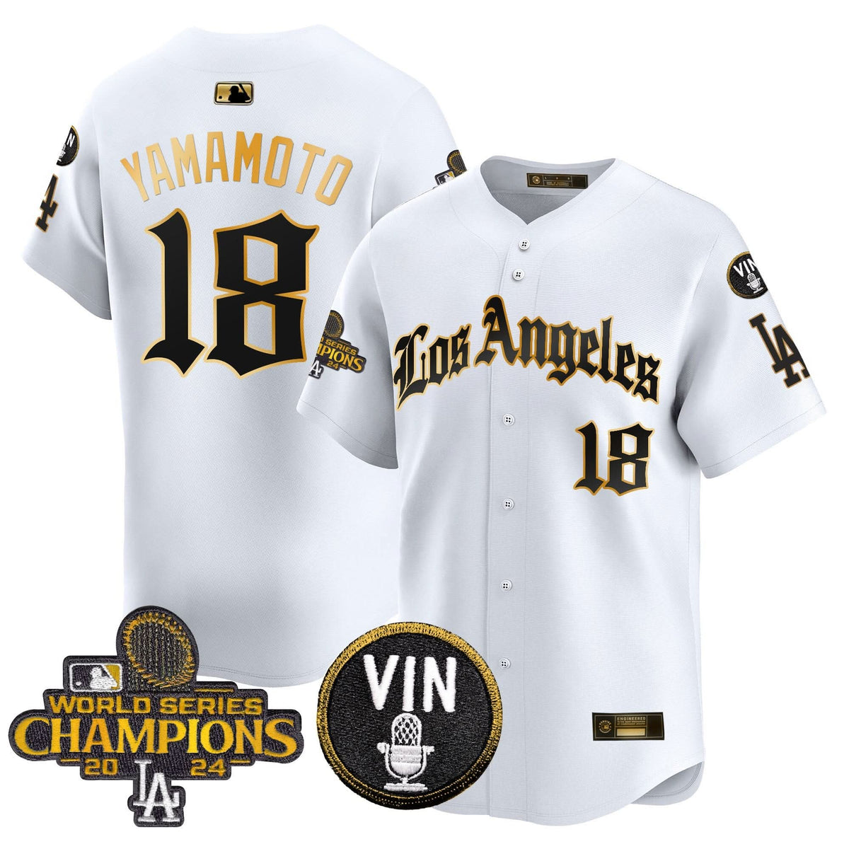 LAD 2025 LA Gothic Style Gold Vapor Premier Limited Jersey - Stitched