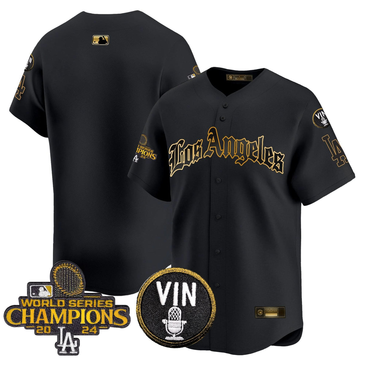 LAD 2025 LA Gothic Style Gold Vapor Premier Limited Jersey - Stitched