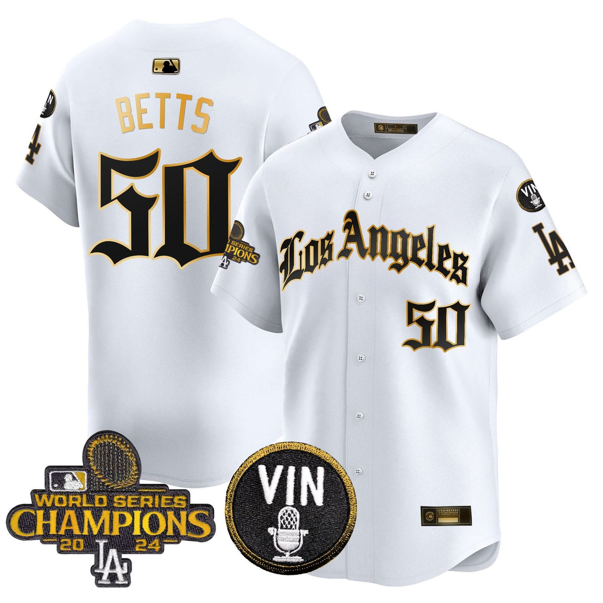 LAD 2025 LA Gothic Style Gold Vapor Premier Limited Jersey - Stitched