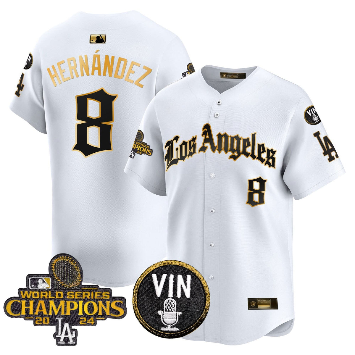 LAD 2025 LA Gothic Style Gold Vapor Premier Limited Jersey - Stitched
