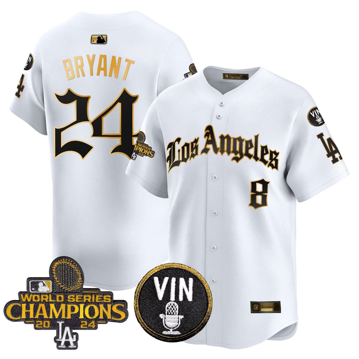 LAD 2025 LA Gothic Style Gold Vapor Premier Limited Jersey - Stitched