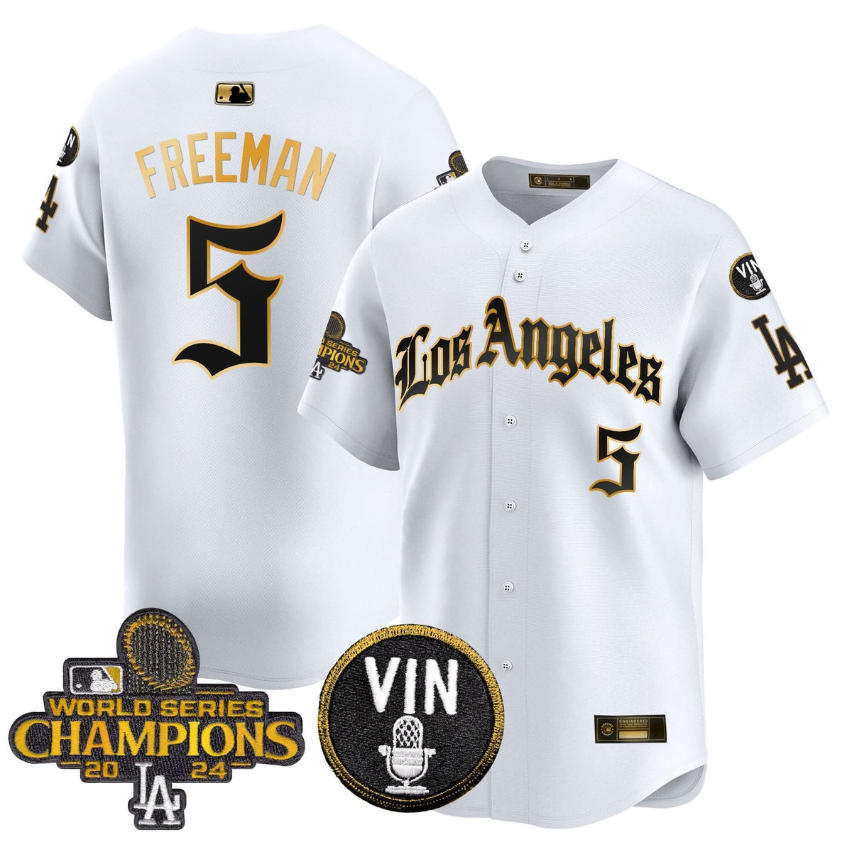 LAD 2025 LA Gothic Style Gold Vapor Premier Limited Jersey - Stitched