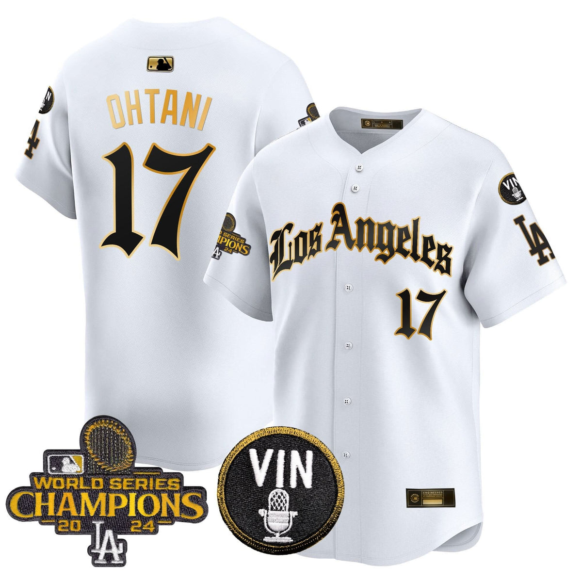 LAD 2025 LA Gothic Style Gold Vapor Premier Limited Jersey - Stitched