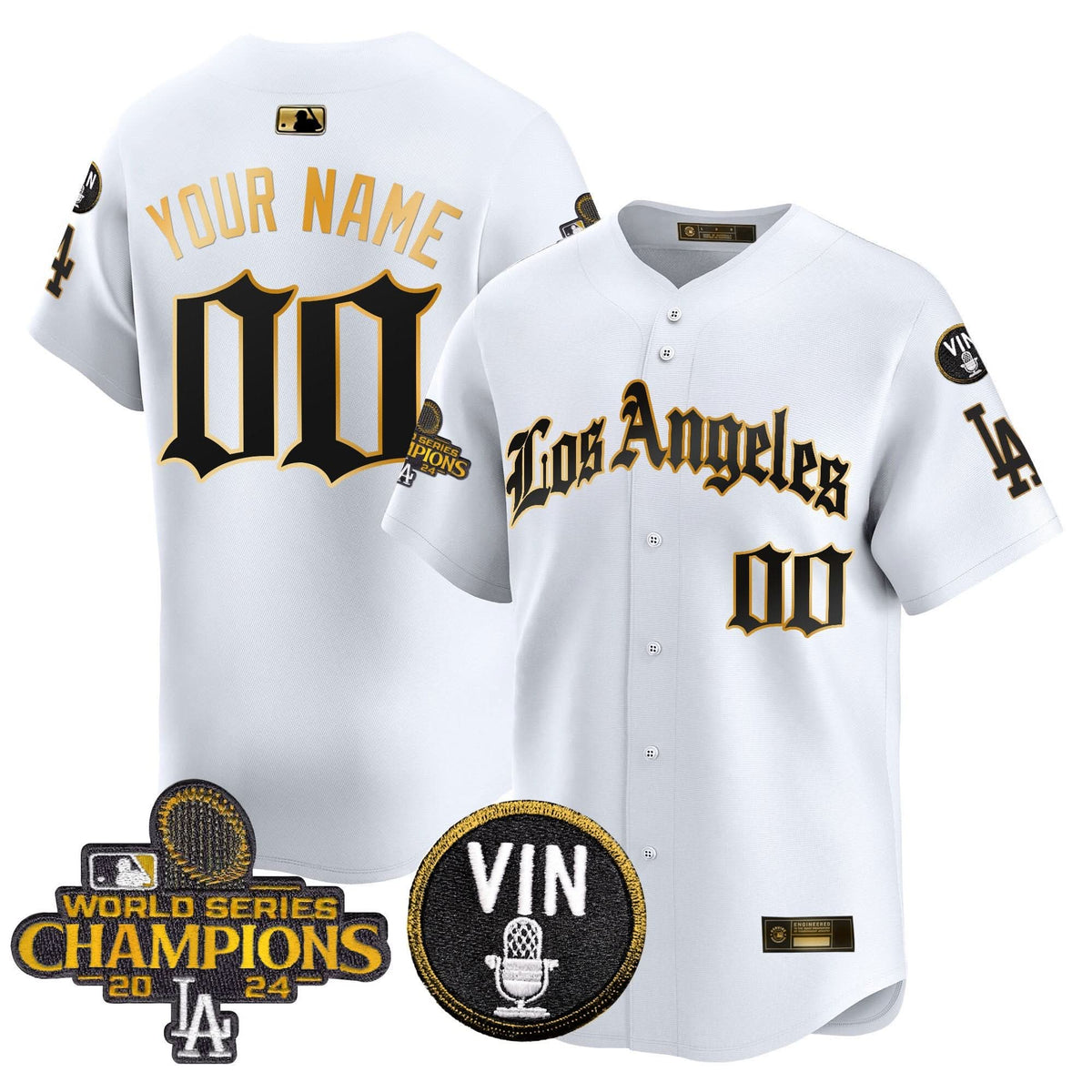 LAD 2025 LA Gothic Style Gold Vapor Premier Limited Custom Jersey - Stitched