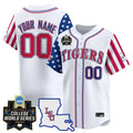 LSU 2025 Independence Day Vapor Premier Limited Jersey - World Series Custom Patch - Stitched