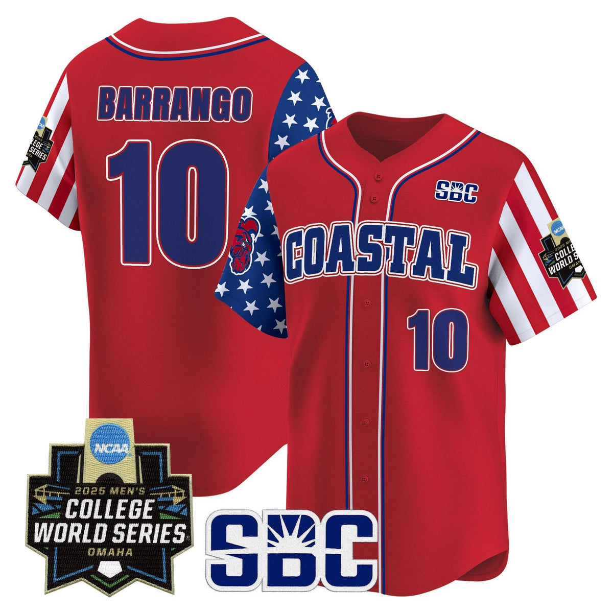 Coastal Carolina Chanticleers 2025 Independence Day Vapor Premier Limited Jersey - World Series Patch - Stitched